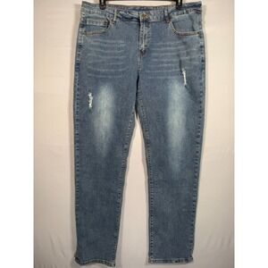 Manfinity Jeans Tall Stretch Distressed Grunge Streetwear 40x34" Rise 11.5"‎
